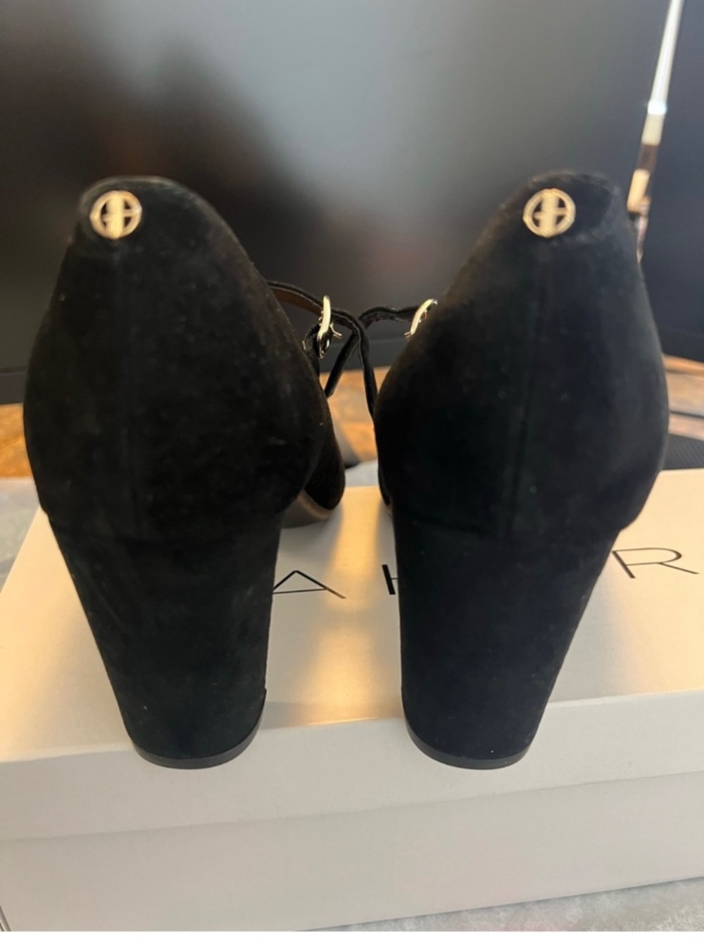 Giani Bernini Black Suede Mary Jane Heels NWT Size 7 - Picture 11 of 14